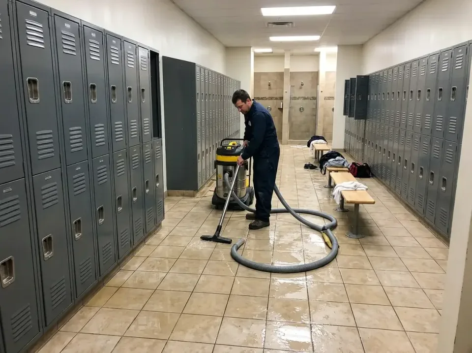 gym-locker-room-pipe-burst-a-w-006 — professional installation, Emergency Burst Pipe Water Extraction & Removal in United St…